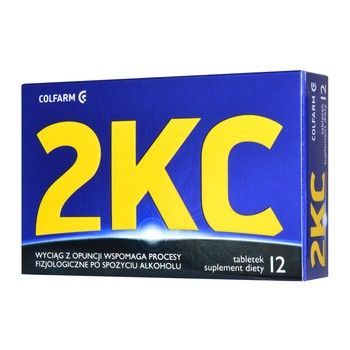 2KC, tabletki, 12 szt + Bez recepty | Przeciwbólowe | Ból głowy i migrena ++ Colfarm