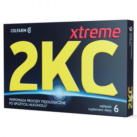 2KC Xtreme, tabletki powlekane, 6 szt. + Bez recepty | Przeciwbólowe | Ból głowy i migrena ++ Colfarm