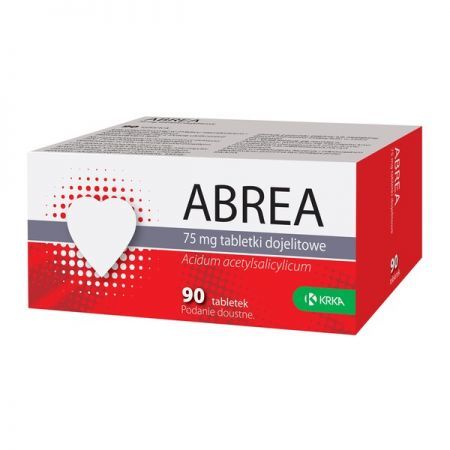 Abrea, 75 mg tabletki dojelitowe, 90 szt. + Bez recepty | Serce i krążenie | Profilaktyka przeciwzakrzepowa ++ Krka