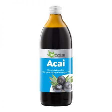 Acai sok 100%, 500 ml EkaMedica + Bez recepty | Homeopatia i zioła | Herbaty i soki ++ Jaro-Pol Ekamedica