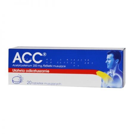 ACC, 200 mg tabletki musujące, 20 szt. + Bez recepty | Przeziębienie i grypa | Kaszel ++ Sandoz