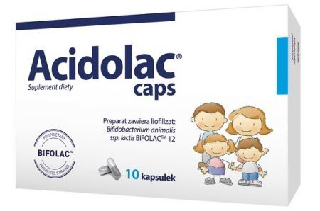 Acidolac caps, kapsułki, 10 szt. + Bez recepty | Przewód pokarmowy i trawienie | Probiotyki ++ Polpharma