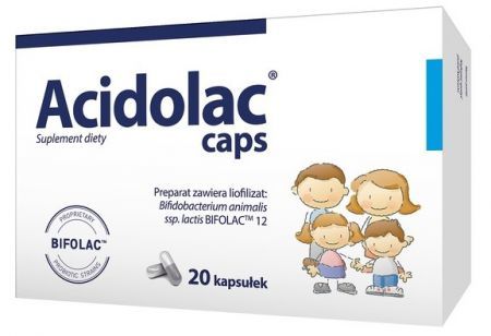 Acidolac caps, kapsułki, 20 szt. + Bez recepty | Przewód pokarmowy i trawienie | Probiotyki ++ Polpharma