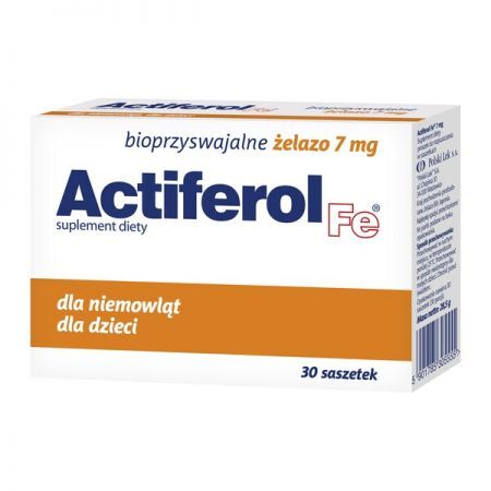 ActiFerol Fe, 7 mg proszek do rozpuszczania w saszetkach, 30 szt. + Bez recepty | Odporność | Pozostałe preparaty wzmacniające ++ Polski Lek