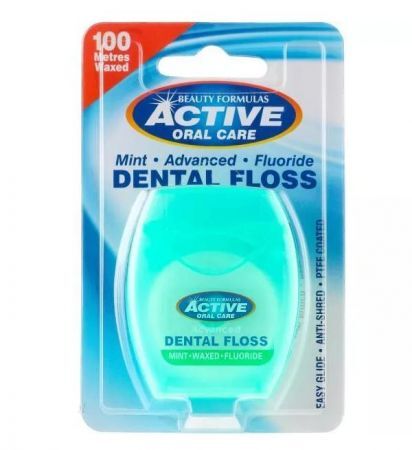 Active, miętowa woskowana nić dentystyczna z fluorem, 100 m + Bez recepty | Jama ustna i zęby | Szczoteczki, czyściki i nici dentystyczne