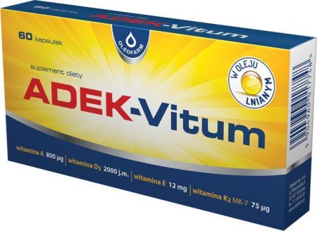 ADEK-Vitum, kapsułki, 60 szt. + Bez recepty | Odporność | Witaminy na odporność ++ Oleofarm