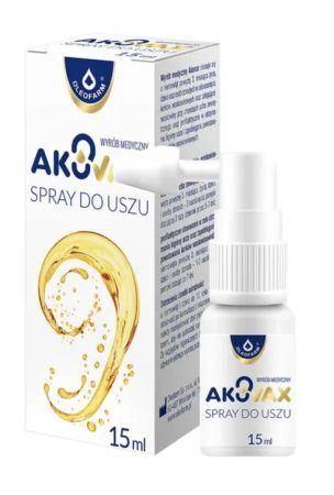 Akuvax, spray do uszu, 15 ml + Bez recepty | Uszy | Higiena uszu ++ Oleofarm