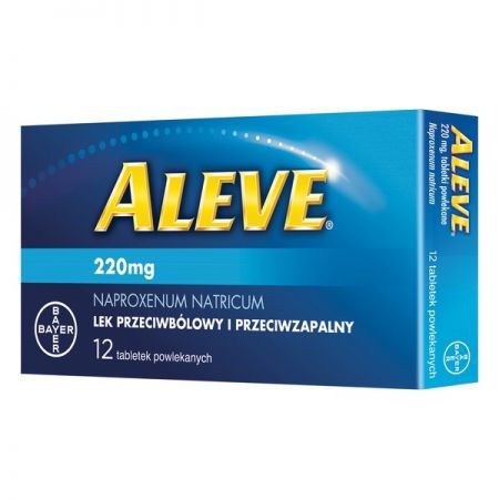 Aleve, 220 mg tabletki powlekane, 12 szt. + Bez recepty | Przeciwbólowe | Ból głowy i migrena ++ Bayer