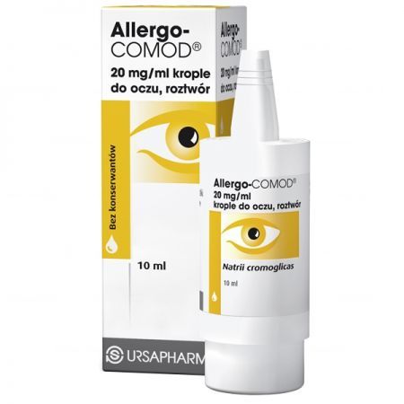 Allergo-Comod, (20 mg/ml) krople do oczu, 10 ml + Bez recepty | Alergia | Preparaty do nosa i oczu ++ Ursapharm