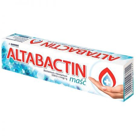 Altabactin, maść, 20 g + Kosmetyki i dermokosmetyki | Problemy skórne | Rany i otarcia | Preparaty odkażające i wspomagające gojenie ++ Sandoz