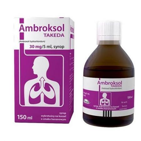 Ambroksol Takeda, (30 mg / 5 ml) syrop, 150 ml + Bez recepty | Przeziębienie i grypa | Kaszel ++ Takeda Pharma