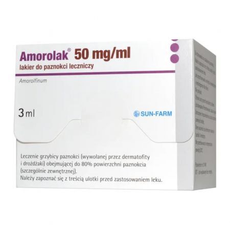 Amorolak, 50 mg/ml lakier do paznokci leczniczy, 3 ml (1 butelka) + Kosmetyki i dermokosmetyki | Problemy skórne | Grzybica ++ Sun-Farm