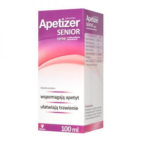 Apetizer Senior, syrop smak malinowo-porzeczkowy, 100 ml + Bez recepty | Przewód pokarmowy i trawienie | Wzdęcia ++ Aflofarm