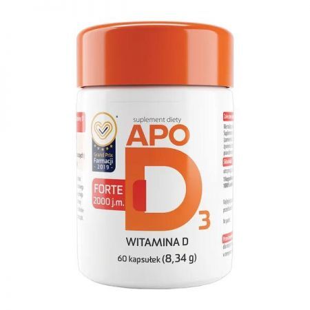 ApoD3 Forte, 2000 j.m. kapsułki, 60 szt. + Bez recepty | Witaminy i minerały | Witamina D ++ Aurovitas Pharma