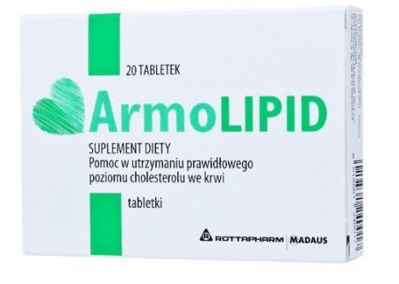 ArmoLipid, tabletki, 20 szt DATA WAŻNOŚCI 31.01.2022 + Bez recepty | Serce i krążenie | Cholesterol ++ Mylan