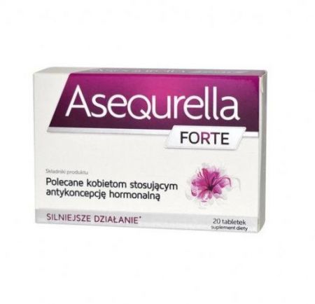 Asequrella Forte, tabletki, 20 szt + Bez recepty | Seks i potencja | Antykoncepcja ++ Aflofarm