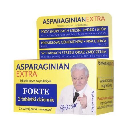 Asparaginian Extra Uniphar Magnez Potas, tabletki, 50 szt. + Bez recepty | Serce i krążenie | Ciśnienie tętnicze ++ Uniphar