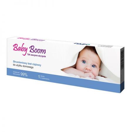 Baby Boom, test ciążowy strumieniowy, 1 szt. + Bez recepty | Seks i potencja | Testy ciążowe i owulacyjne ++ Paso