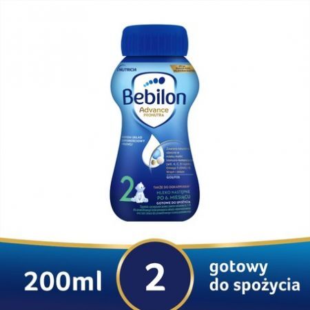 Bebilon 2 Pronutra-Advance, płyn mleko następne gotowe do spożycia po 6 miesiącu, 200 ml DATA WAŻNOŚCI 17.12.2023r. + Mama i dziecko | Żywienie dziecka | Mleka modyfikowane ++ Nutricia