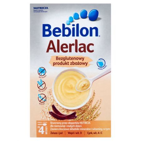 Bebilon Alerlac, proszek bezglutenowy produkt zbożowy po 4 miesiącu, 400 g + Mama i dziecko | Żywienie dziecka | Kaszki, herbatki, obiadki ++ Nutricia