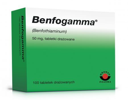 Benfogamma, 50 mg tabletki drażowane, 100 szt. + Bez recepty | Witaminy i minerały | Witaminy z grupy B ++ Worwag Pharma Gmbh &amp; Co.kg