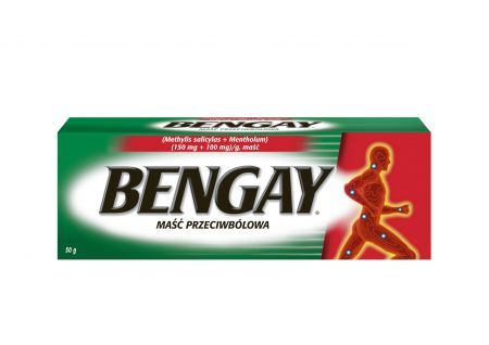 Bengay, 150 mg + 100 mg/g maść przeciwbólowa, 50 g + Bez recepty | Kości, stawy, mięśnie | Ból mięśni i stawów ++ McNeil