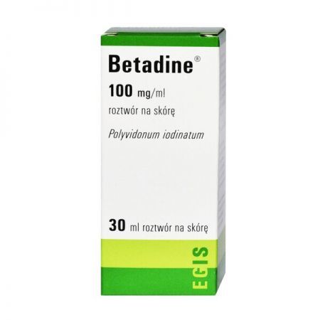 Betadine, 10% roztwór na skórę, 30 ml + Kosmetyki i dermokosmetyki | Problemy skórne | Rany i otarcia | Preparaty odkażające i wspomagające gojenie ++ Egis