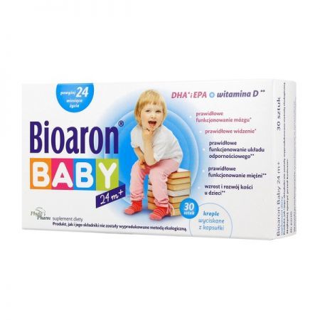 Bioaron Baby 24 m+, krople wyciskane z kapsułki, 30 szt. + Bez recepty | Witaminy i minerały | Dla dzieci ++ Phytopharm