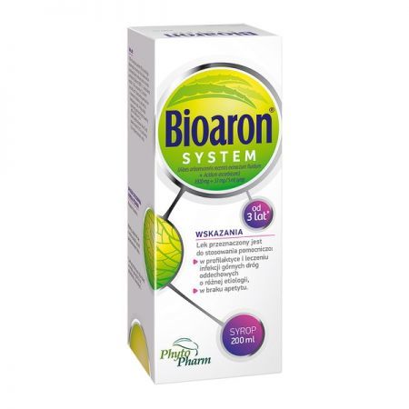 Bioaron System (Bioaron C), syrop, 200 ml + Bez recepty | Przeziębienie i grypa | Preparaty wspomagające ++ Phytopharm