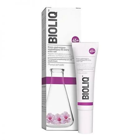 Bioliq 45+, krem ujędrniająco-wygładzający do skóry oczu i ust, 15 ml + Kosmetyki i dermokosmetyki | Pielęgnacja | Usta i oczy ++ Aflofarm