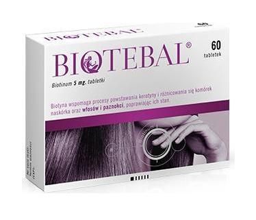 Biotebal, 5 mg tabletki, 60 szt + Bez recepty | Skóra, włosy i paznokcie ++ Polpharma