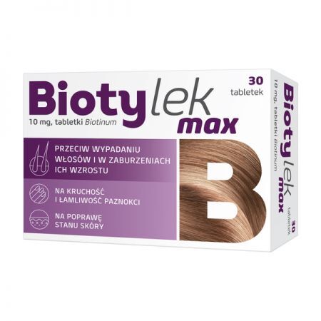 Biotylek Max, 10 mg tabletki, 30 szt. + Bez recepty | Witaminy i minerały | Witaminy z grupy B ++ Hasco