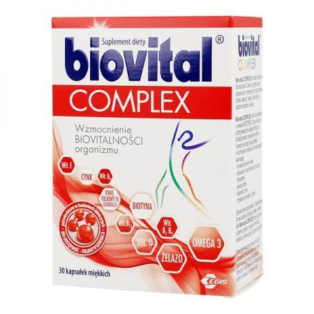 Biovital Complex, kapsułki miękkie, 30 szt. + Bez recepty | Witaminy i minerały | Multiwitaminy ++ Egis