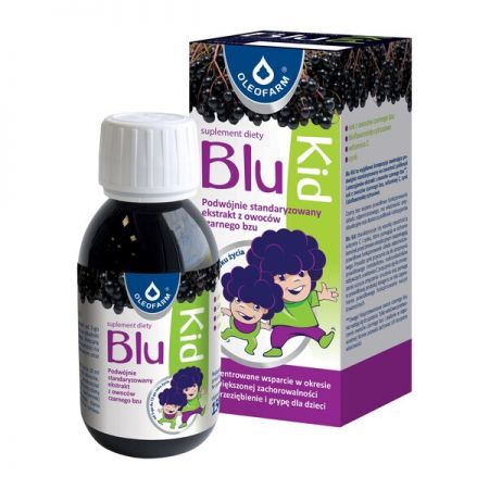 Blu Kid, syrop powyżej 3 roku życia, 150 ml + Bez recepty | Przeziębienie i grypa | Preparaty wspomagające ++ Oleofarm