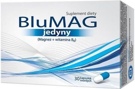 BluMAG jedyny, kaps.twarde, 30 szt + Bez recepty | Witaminy i minerały | Magnez i potas ++ Hasco