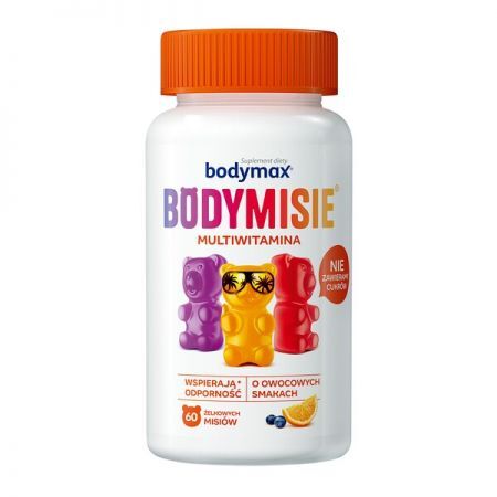 Bodymax Bodymisie, żelki o smakach owocowych, 60 szt. + Bez recepty | Witaminy i minerały | Dla dzieci ++ Orkla
