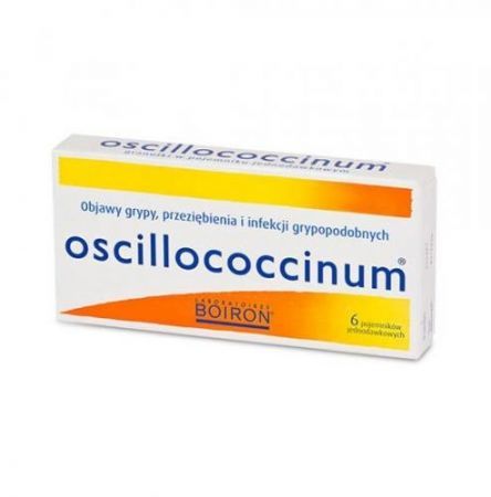 Boiron Oscillococcinum, granulki lek przeciw przeziębieniu i grypie, 6 dawek + Bez recepty | Przeziębienie i grypa | Preparaty wspomagające ++ Boiron