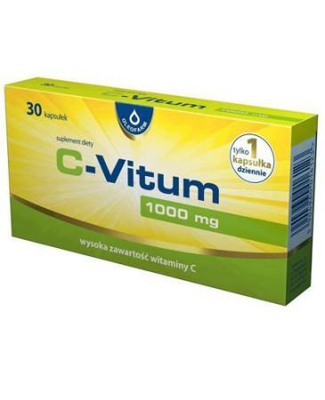 C-Vitum, 1000 mg kapsułki, 30 szt. + Bez recepty | Odporność | Witaminy na odporność ++ Oleofarm