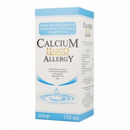 Calcium Hasco Allergy, syrop, 150 ml + Bez recepty | Alergia | Wapno na alergię ++ Hasco