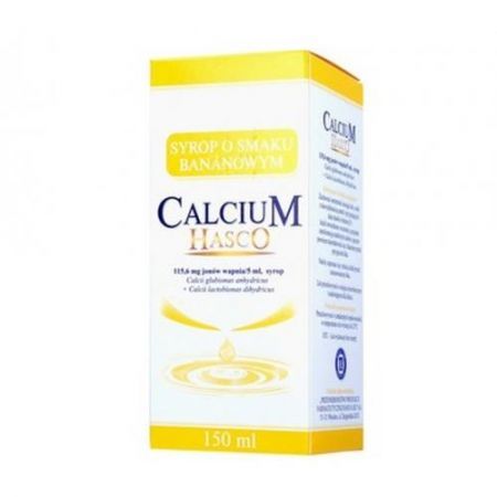 Calcium Hasco, syrop smak bananowy, 150 ml + Bez recepty | Alergia | Wapno na alergię ++ Hasco