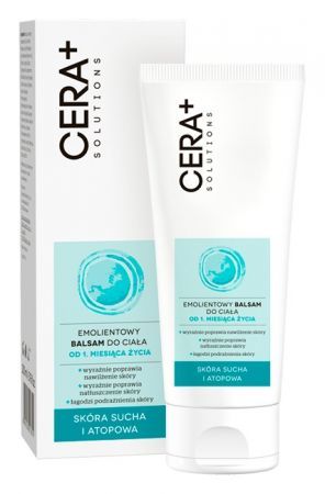 CERA+ Solutions, emolientowy balsam do ciała od 1 miesiąca życia, 200 ml + Kosmetyki i dermokosmetyki | Pielęgnacja | Ciało | Balsamy, peelingi i inne ++ Synoptis Pharma