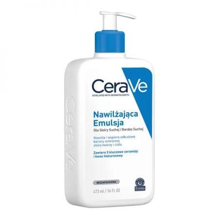 CeraVe, nawilżająca emulsja dla skóry suchej i bardzo suchej, 473 ml + Kosmetyki i dermokosmetyki | Problemy skórne | Skóra sucha i atopowa ++ L'Oreal