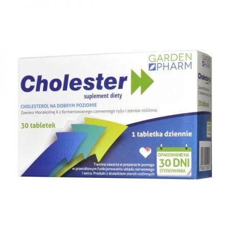 Cholester, tabletki, 30 szt. + Bez recepty | Serce i krążenie | Cholesterol ++ Garden Pharm