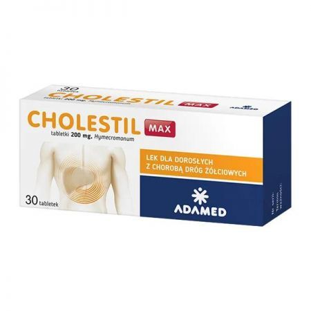 Cholestil Max, 200 mg tabletki, 30 szt. + Bez recepty | Przewód pokarmowy i trawienie | Niestrawność ++ Adamed