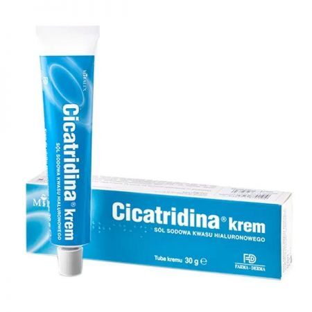 Cicatridina, krem wspomagający leczenie ran, 30 g + Kosmetyki i dermokosmetyki | Problemy skórne | Rany i otarcia | Preparaty odkażające i wspomagające gojenie ++ Miralex