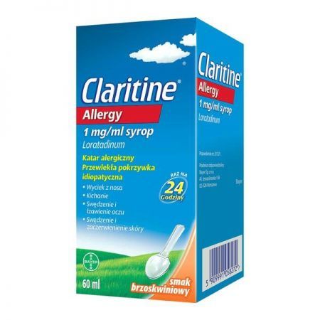 Claritine Allergy, (1 mg/ml) syrop, 60 ml + Bez recepty | Alergia | Leki na alergię ++ Bayer