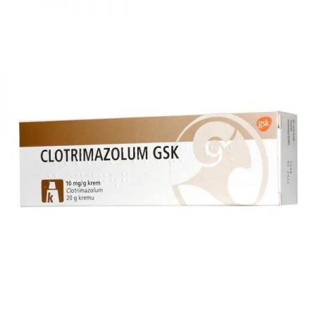 Clotrimazolum GSK, 10 mg/g krem, 20 g + Kosmetyki i dermokosmetyki | Problemy skórne | Grzybica ++ Glaxosmithkline