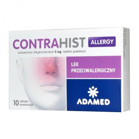 Contrahist Allergy, 5 mg tabletki powlekane, 10 szt + Bez recepty | Alergia | Leki na alergię ++ Adamed
