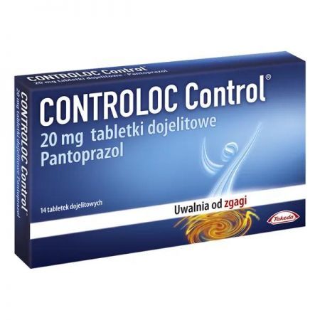 Controloc Control, 20 mg tabletki dojelitowe, 14 szt. + Bez recepty | Przewód pokarmowy i trawienie | Nadkwaśność i zgaga ++ Takeda Pharma