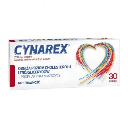 Cynarex, 250 mg tabletki, 30 szt. + Bez recepty | Przewód pokarmowy i trawienie | Niestrawność ++ Herbapol Wrocław